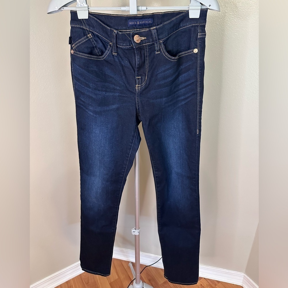 Rock & Republic Blue Skinny Jeans Premium Fit
